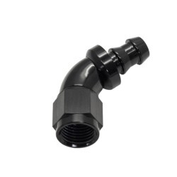 60° Degree Push Lock Hose End AN4 (Black)
