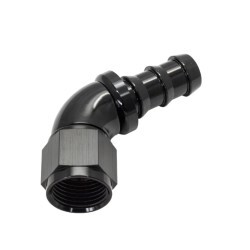 60° Degree Push Lock Hose End AN8 (Black)
