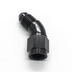 45° Degree Female To Male Flare AN4 (Black)