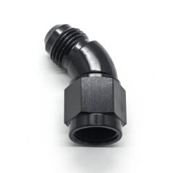 45° Degree Female To Male Flare AN6 (Black)