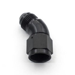 45° Degree Female To Male Flare AN8 (Black)