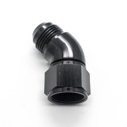 45° Degree Female To Male Flare AN12 (Black)