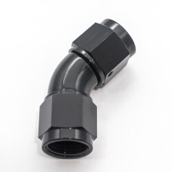 45° Degree Full Flow Female Coupler AN6 (Black)