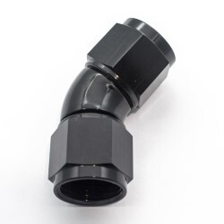 45° Degree Full Flow Female Coupler AN8 (Black)