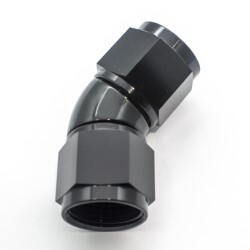 45° Degree Full Flow Female Coupler AN10 (Black)