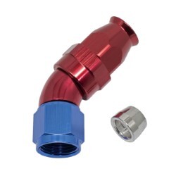 45° Degree Full Flow PTFE Teflon Hose End AN8