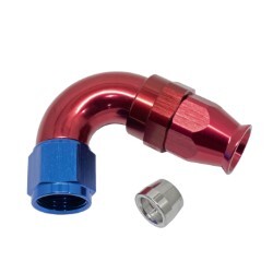 120° Degree Full Flow PTFE Teflon Hose End AN10