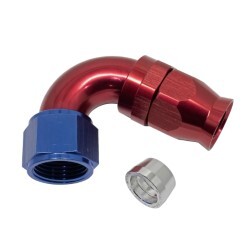 120° Degree Full Flow PTFE Teflon Hose End AN12