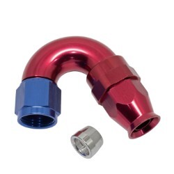 150° Degree Full Flow PTFE Teflon Hose End AN8