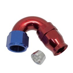 150° Degree Full Flow PTFE Teflon Hose End AN12