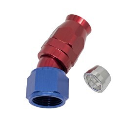 30° Degree Full Flow PTFE Teflon Hose End AN12