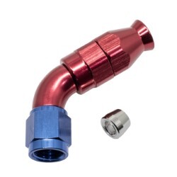 60° Degree Full Flow PTFE Teflon Hose End AN6
