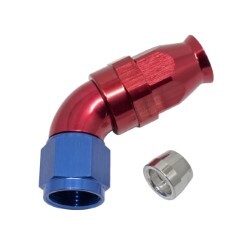 60° Degree Full Flow PTFE Teflon Hose End AN8