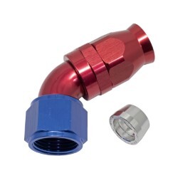 60° Degree Full Flow PTFE Teflon Hose End AN12
