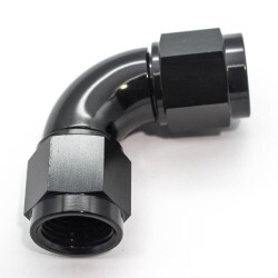 90º Degree Full Flow Female Coupler AN6 (Black)