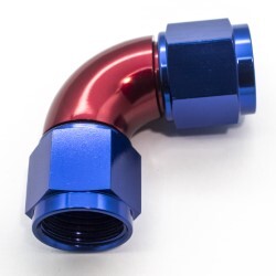 90º Degree Full Flow Female Coupler AN8