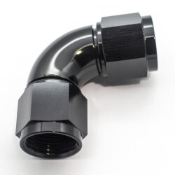 90º Degree Full Flow Female Coupler AN8 (Black)