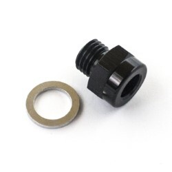 Metric M12X1.5mm To Female Metric M10 x 1.0 Port Adapter (Black)