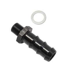 Metric M14X1.5mm To Male 5/8 Barb (Black) Suits Bosch 200 Fuel pump