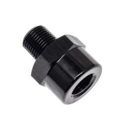 BSPT 1/8 To Female Metric M10 x 1.0 Port Adapter (Black)