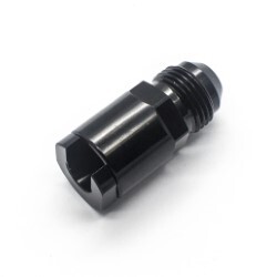 EFI Fuel Fitting Screw On Type 3/8 ID Tube To Male AN8 (Black)