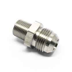 Straight 3/8 NPT To Male AN10 Stainless Steel