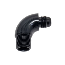 90° Degree 3/8 NPT To Male AN6 (Black)