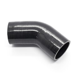 Silicone Hose Joiner 45 Degree 38mm (1.5”) ID (Black)