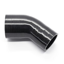 Silicone Hose Reducer 45 Degree 63-70mm (2.5”-2.75”) ID (Black)