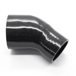 Silicone Hose Reducer 45 Degree 76-89mm (3.0”-3.5”) ID (Black)