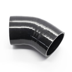 Silicone Hose Joiner 45 Degree 89mm (3.5”) ID (Black)