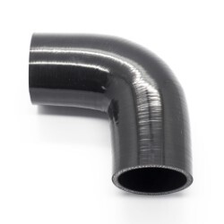 Silicone Hose Joiner 90 Degree 25mm (1.0”) ID (Black)