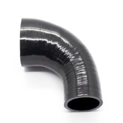 Silicone Hose Reducer 90 Degree 63-70mm (2.5”-2.75”) ID (Black)