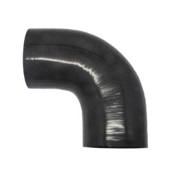 Silicone Hose Joiner 90 Degree 83mm (3.25”) ID (Black)