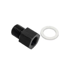 Reducing Bush Female 1/8 NPT To Male Metric M12 x 1.5mm Adapter (Black)