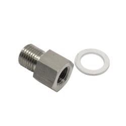 Reducing Bush Female 1/8 NPT To Male Metric M12 x 1.5mm Adapter Stainless Steel