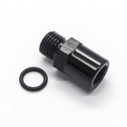 Straight Male ORB AN4 To Female Metric M10 x 1.0 Port Adapter (Black)