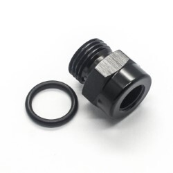 Straight Male ORB AN6 To Female Metric M10 x 1.0 Port Adapter (Black)