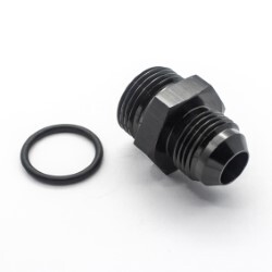 Straight Male AN8 To ORB AN10 (Black)