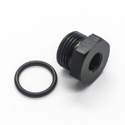 Straight Male ORB AN8 To Female Metric M10 x 1.0 Port Adapter (Black)