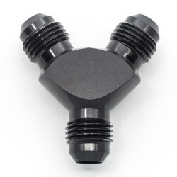 Y-Block Splitter Male AN4 In Male AN4 Out (Black)
