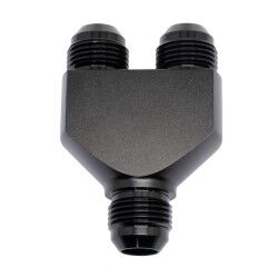 Y-Block Splitter Male AN12 In Male AN12 Out (Black)