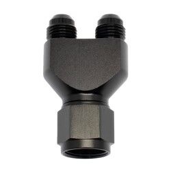 Y-Block Splitter Female AN8 In Male AN6 Out (Black)