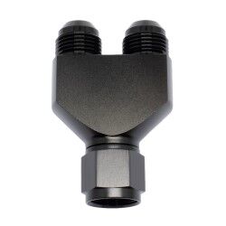 Y-Block Splitter Female AN8 In Male AN8 Out (Black)