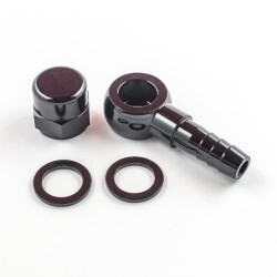 Fuel Pump Outlet Female M12X1.5mm To 8mm Barb (Black) Suits Bosch 044