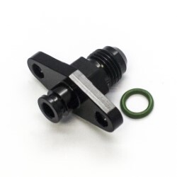 Fuel Rail Adapter (AN6) fits Nissan, fits Subaru, fits Mazda With 32.5mm Centres (Black)
