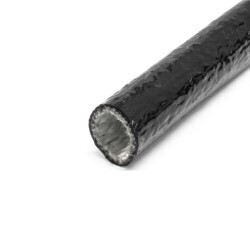 Heat Sleeve "Silicone / Fibre" 25mm ID (Black) 1 Meter Prepackaged Roll