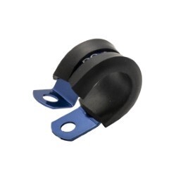 P-Clamp Rubber Insulated Anodised 6.3mm ID (Blue)