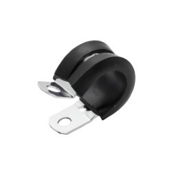 P-Clamp Rubber Insulated Anodised 6.3mm ID (Silver)