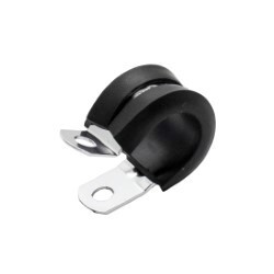 P-Clamp Rubber Insulated Anodised 11.0mm ID (Silver)